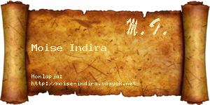 Moise Indira névjegykártya